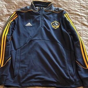 Adidas LA Galaxy Navy and Yellow Quarter-Zip
